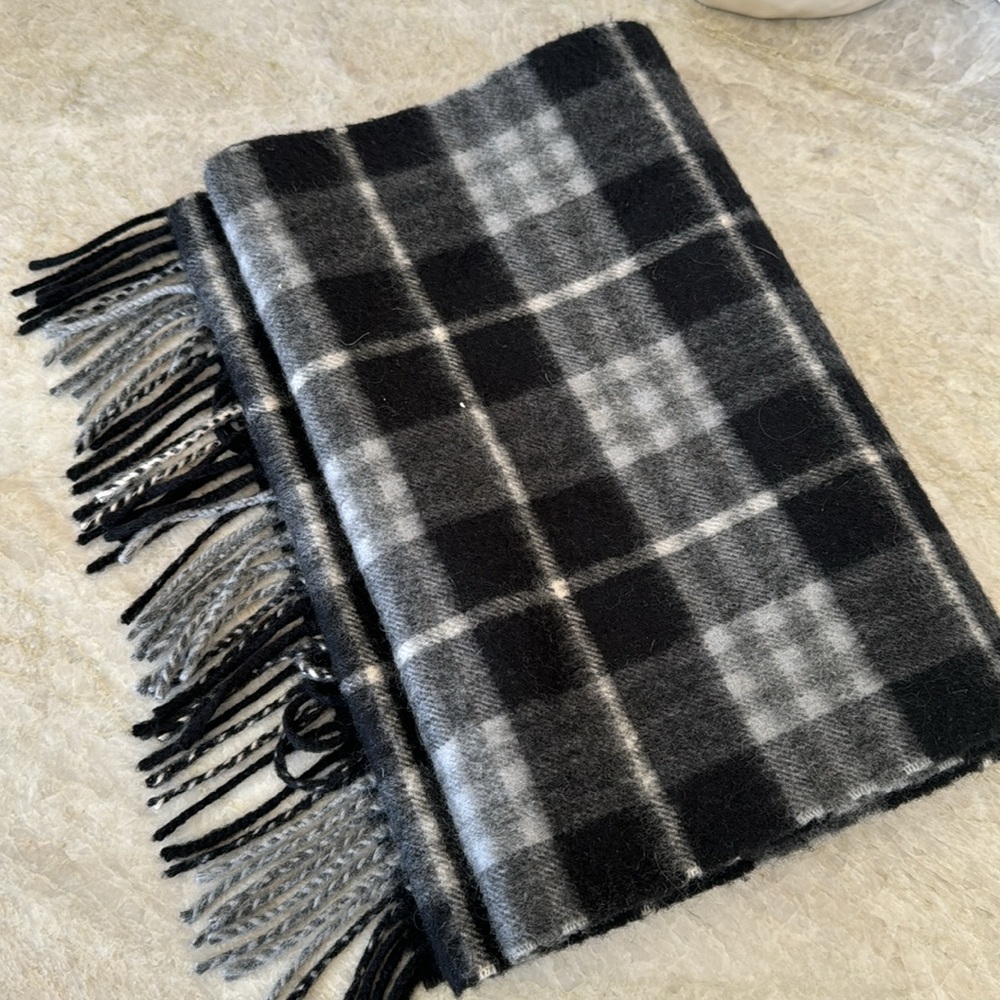 Men’s Cashmere Check Burberry Scarf